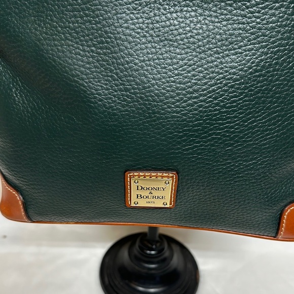 Dooney & Bourke Green and Brown Shoulder Bag with Leather Accents - Picture 2 of 16